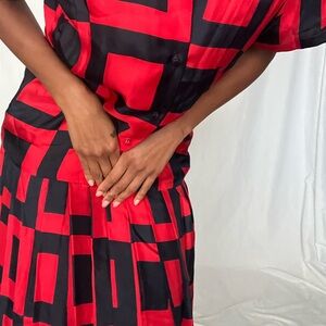 Handmade silk dropped waist shirt dress